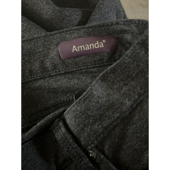 Size 10 Avarage Gloria Vanderbilt Amanda Ponte Gray Woman Stretch Pants - Picture 9 of 10